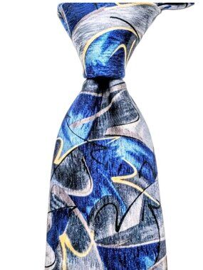 JIMMY V FOUNDATION - Collection One Stonehenge Vtg 1990s Silk Tie Abstract USA